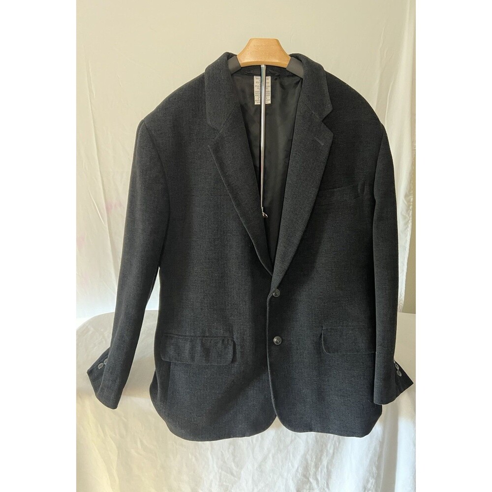 Claiborne Tweed Sport Coat Blazer  Cotton Poly Blend Fabric Woven Italy 42R